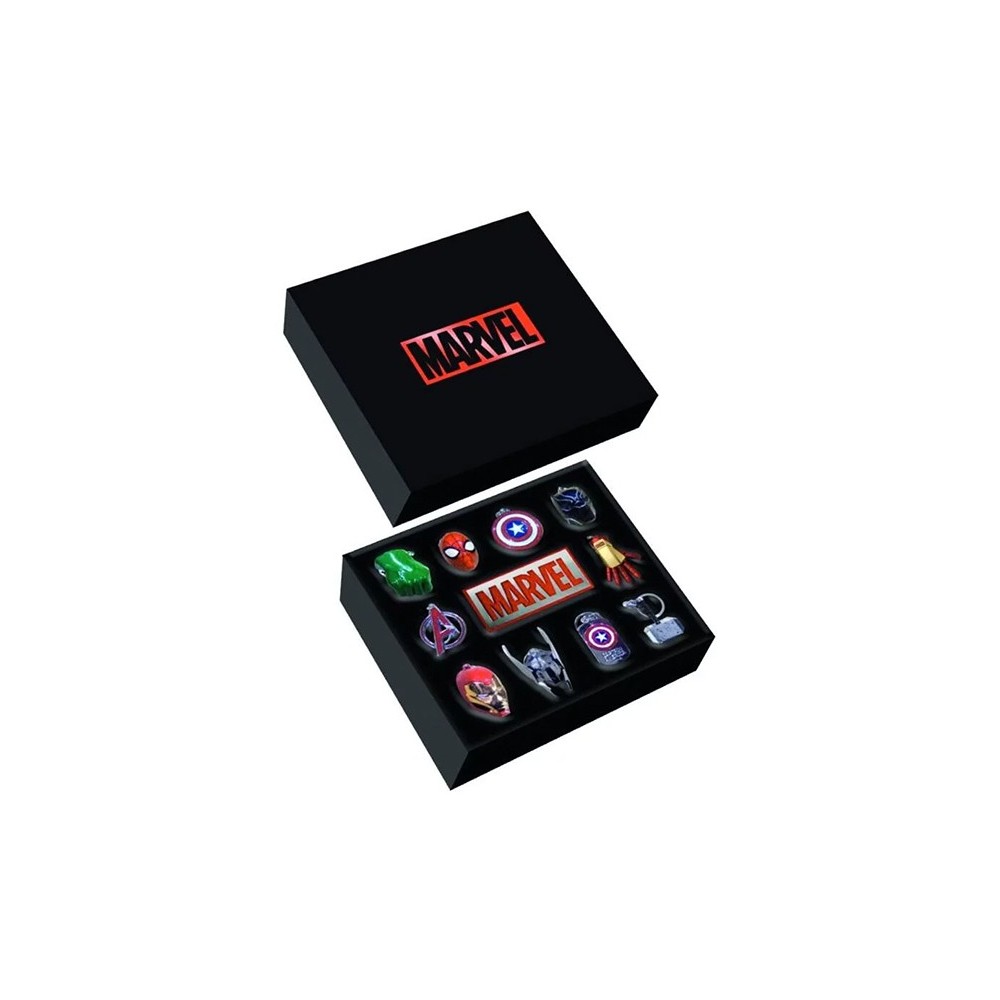 KIDS LICENSING MARVEL 3D KEYCHAIN KEYRING SET 10X