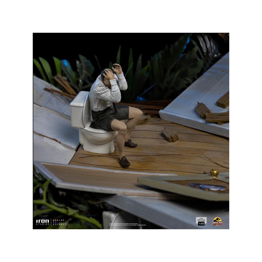 IRON STUDIOS JURASSIC PARK T.REX AND DONALD DEMI ART SCALE 1/20 STATUE FIGURE