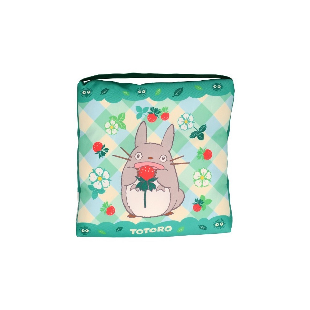 IL MIO VICINO TOTORO CON LE FRAGOLE 30X30X5CM CUSCINO STUDIO GHIBLI