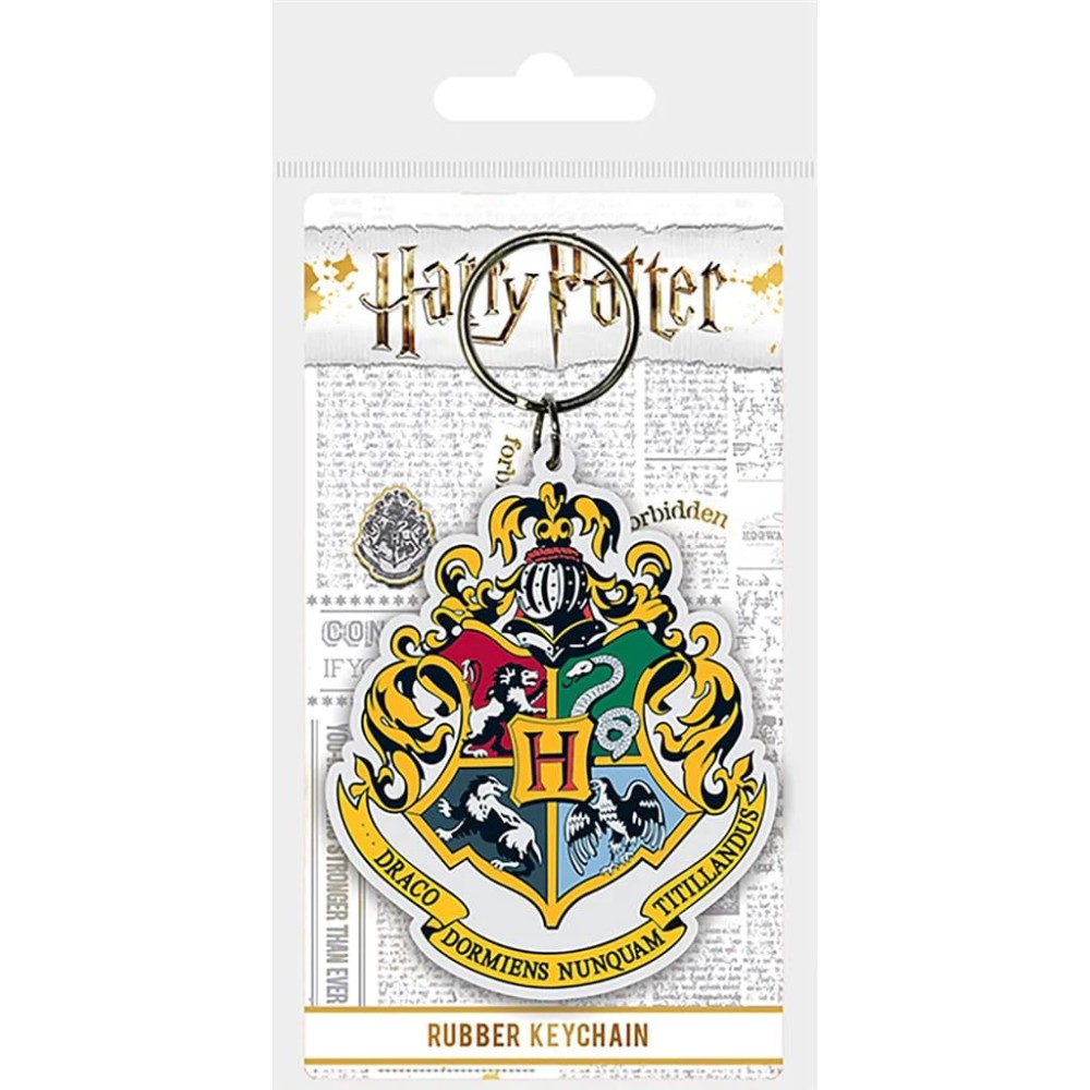 PYRAMID INTERNATIONAL HARRY POTTER HOGWARTS CREST RUBBER KEYCHAIN