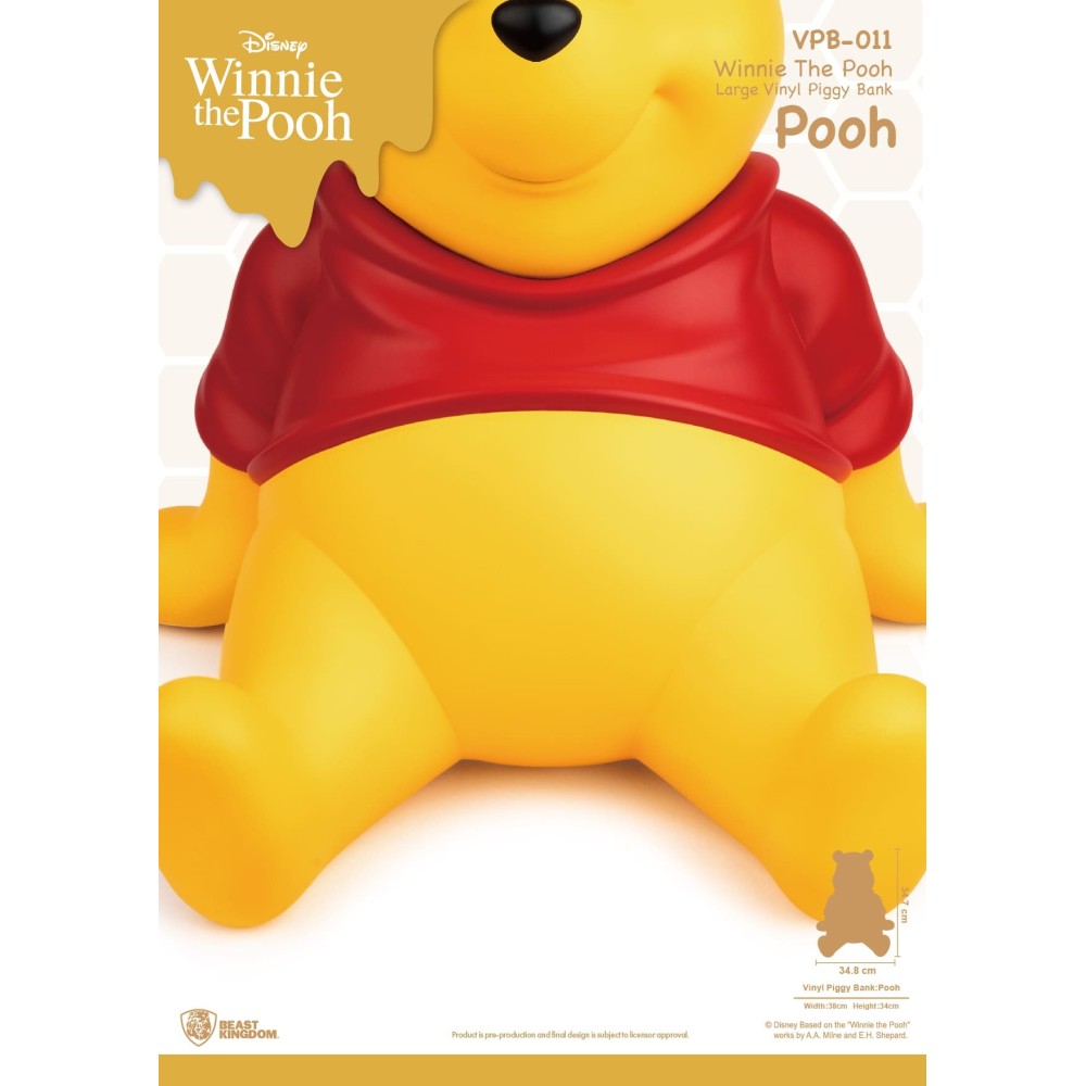 BEAST KINGDOM WINNIE THE POOH VINYL PIGGY BANK STATUE FIGURE