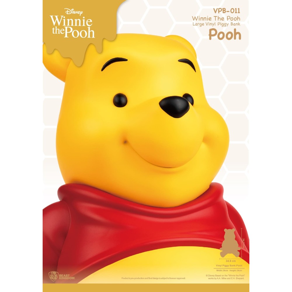 WINNIE THE POOH VINYL PIGGY BANK STATUA FIGURE SALVADANAIO BEAST KINGDOM