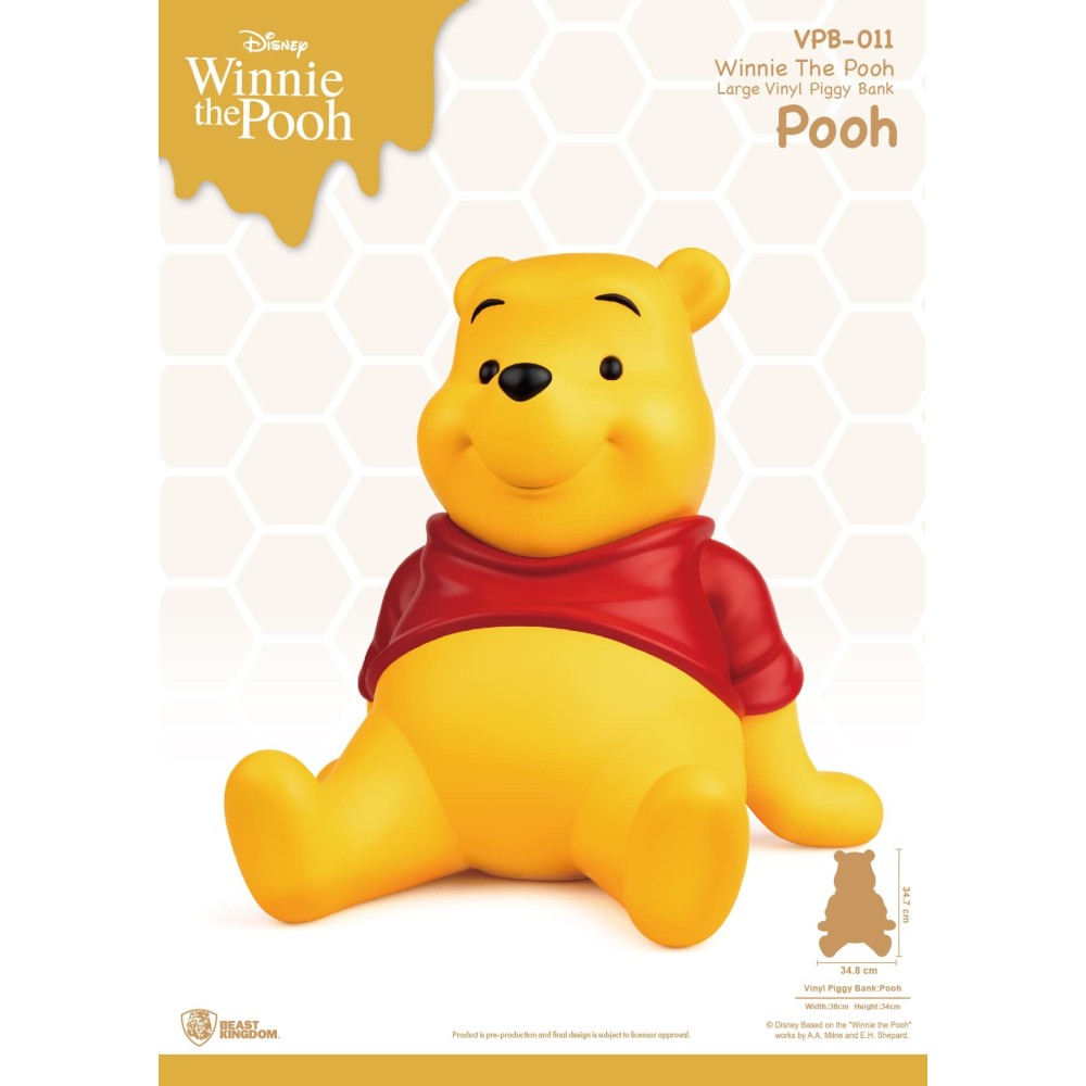 WINNIE THE POOH VINYL PIGGY BANK STATUA FIGURE SALVADANAIO BEAST KINGDOM