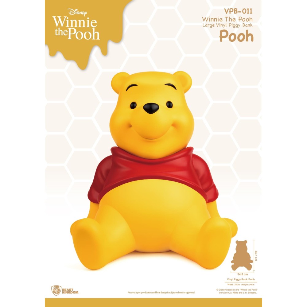 WINNIE THE POOH VINYL PIGGY BANK STATUA FIGURE SALVADANAIO BEAST KINGDOM