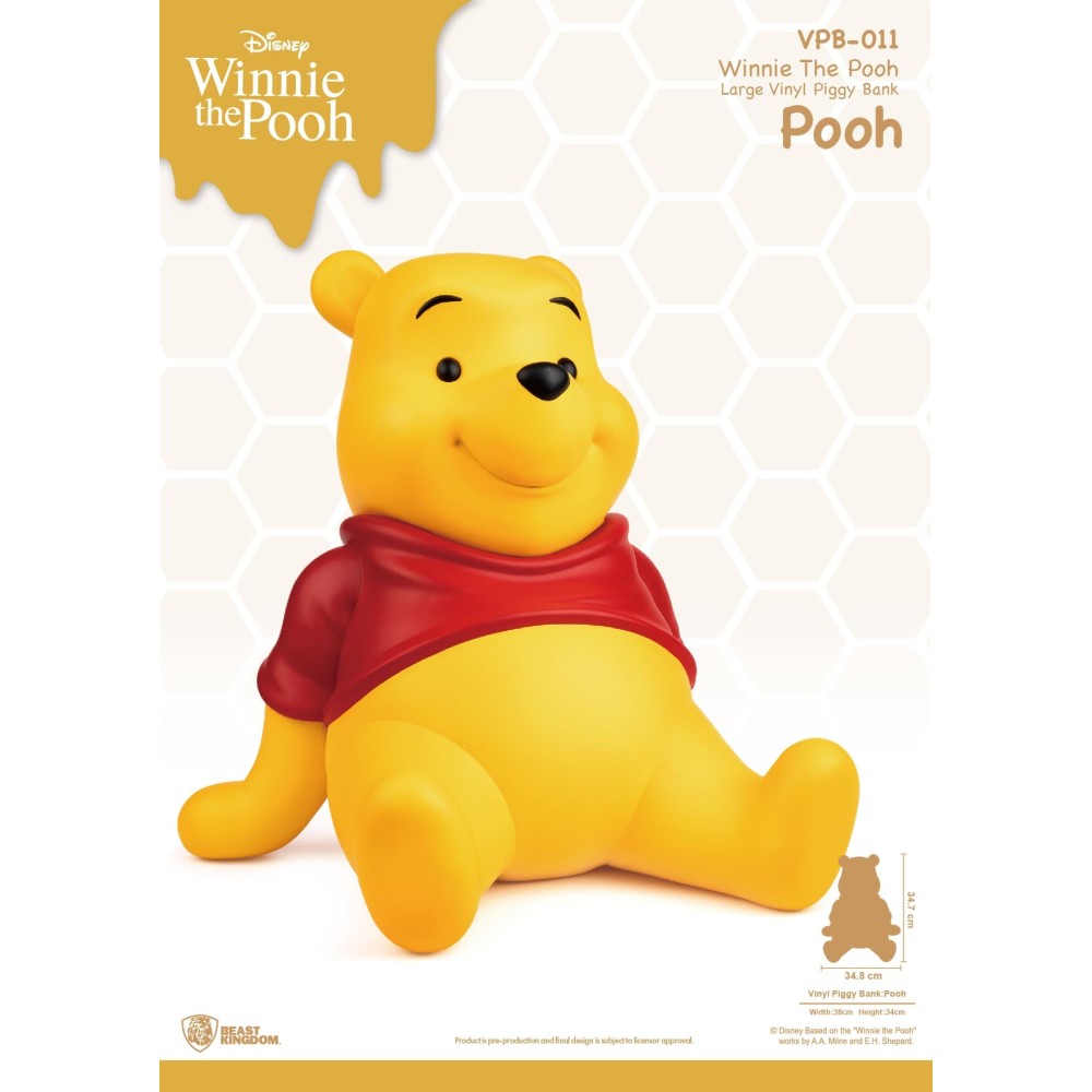 WINNIE THE POOH VINYL PIGGY BANK STATUA FIGURE SALVADANAIO BEAST KINGDOM