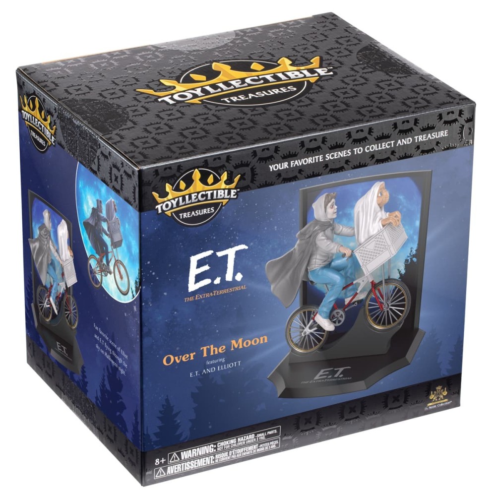 E.T. AND ELLIOT OVER THE MOON STATUA FIGURE DIORAMA NOBLE COLLECTIONS