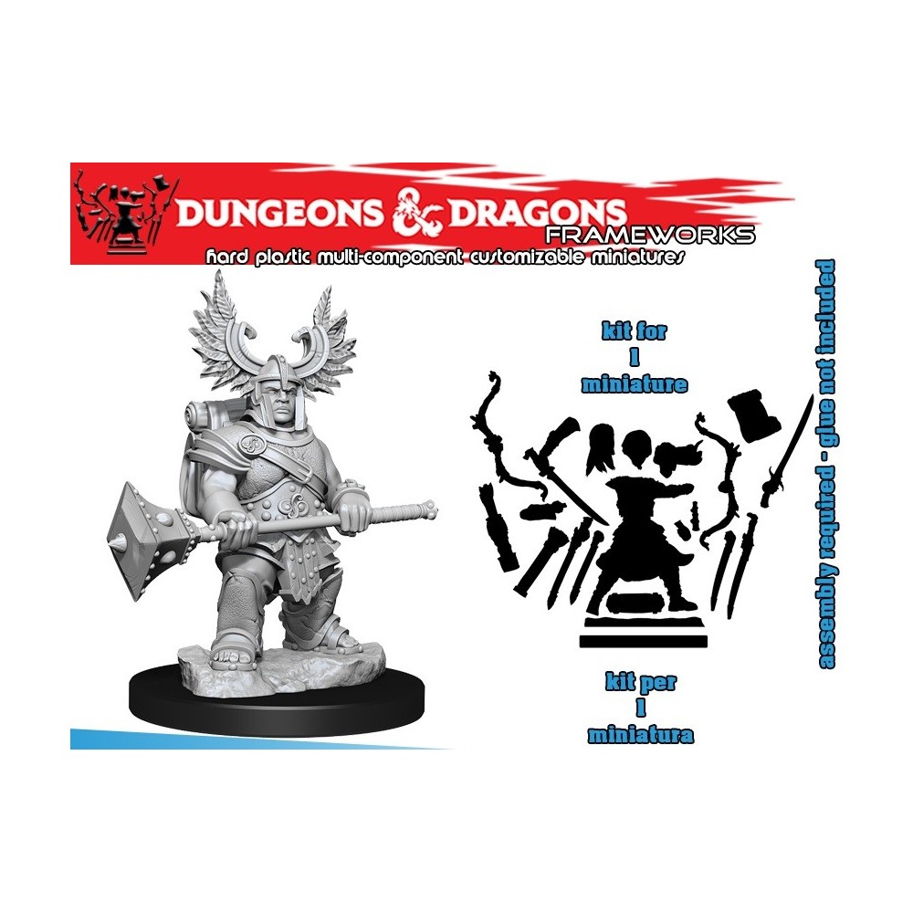DUNGEONS AND DRAGONS FRAMEWORKS DWARF BARBARIAN FEMALE MODEL KIT MINIATURE FIGURE WIZKIDS