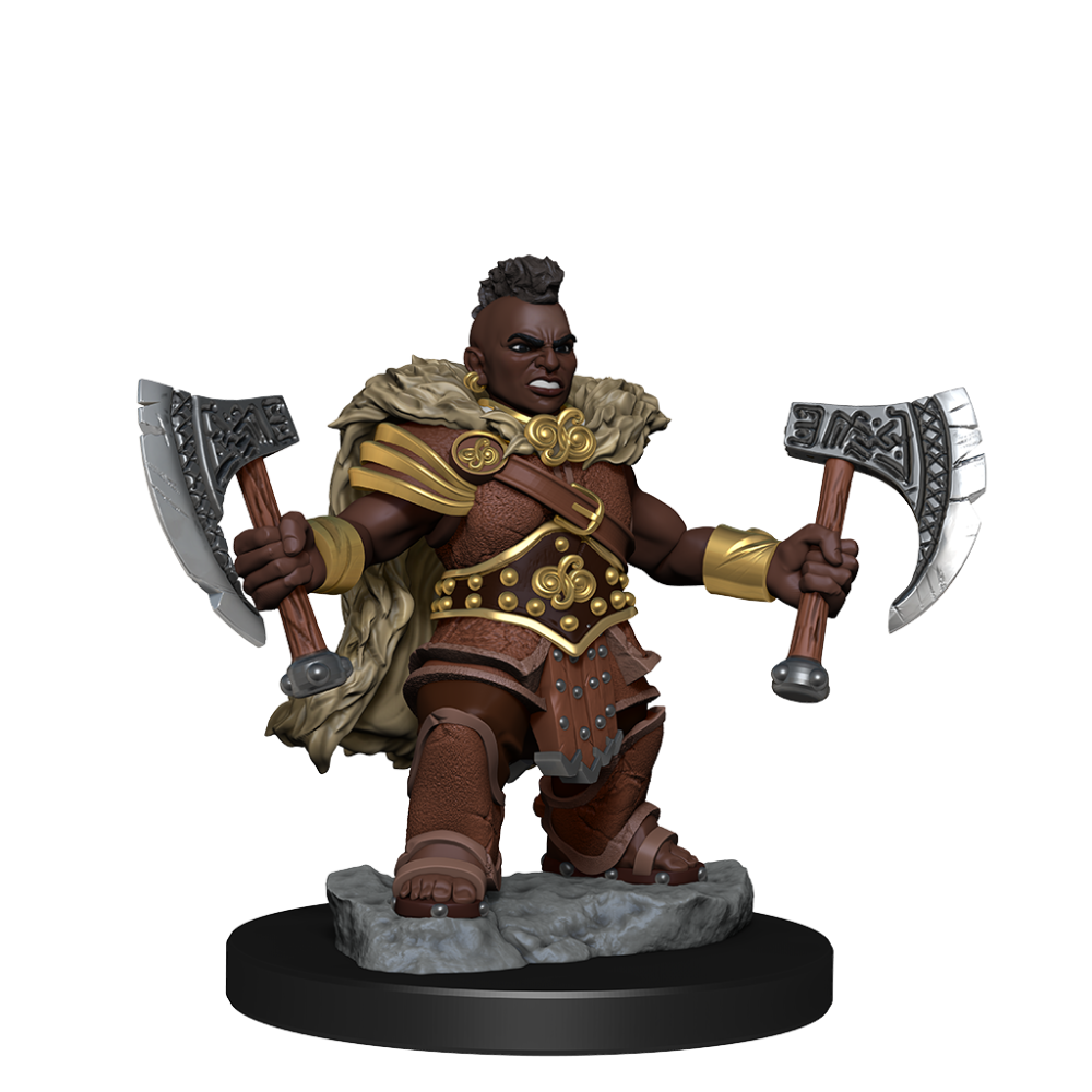 DUNGEONS AND DRAGONS FRAMEWORKS DWARF BARBARIAN FEMALE MODEL KIT MINIATURE FIGURE WIZKIDS
