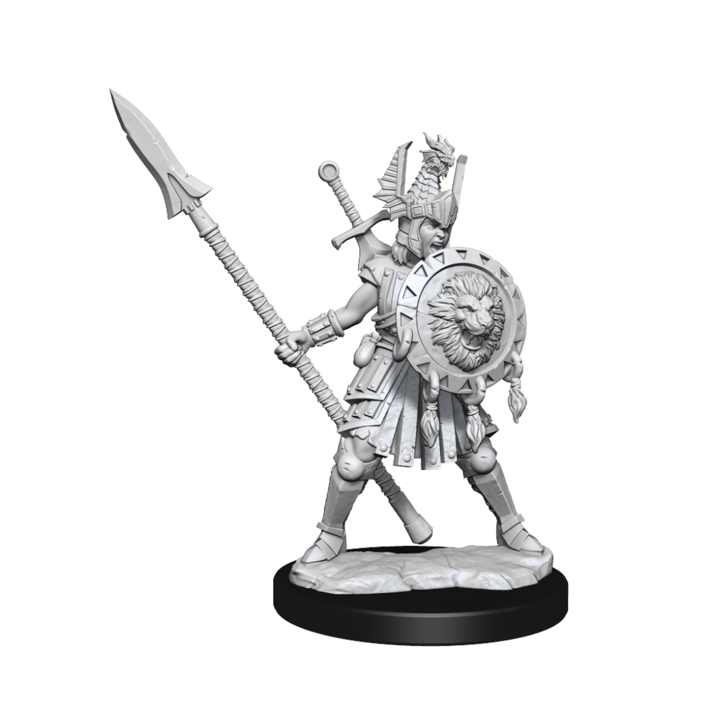 DUNGEONS AND DRAGONS FRAMEWORKS HUMAN FIGHTER FEMALE MODEL KIT MINIATURE FIGURE WIZKIDS