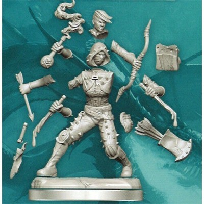 DUNGEONS AND DRAGONS FRAMEWORKS HUMAN ROGUE FEMALE MODEL KIT MINIATURE FIGURE WIZKIDS