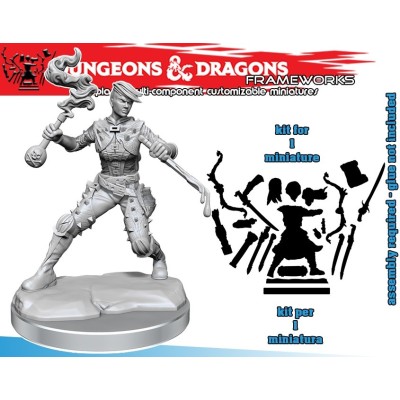 DUNGEONS AND DRAGONS FRAMEWORKS HUMAN ROGUE FEMALE MODEL KIT MINIATURE FIGURE WIZKIDS
