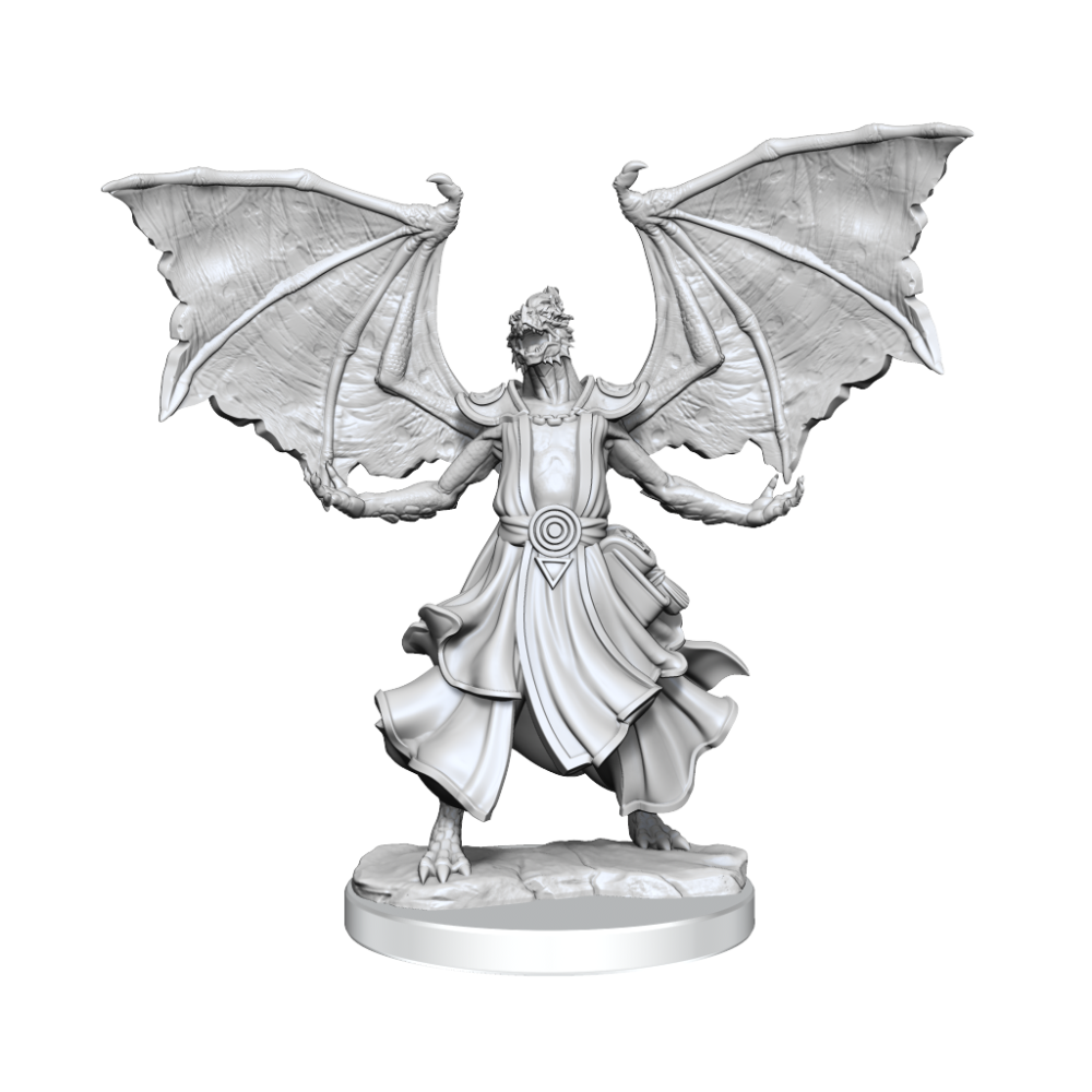 DUNGEONS AND DRAGONS FRAMEWORKS DRAGONBORN SORCERER FEMALE MODEL KIT MINIATURE FIGURE WIZKIDS