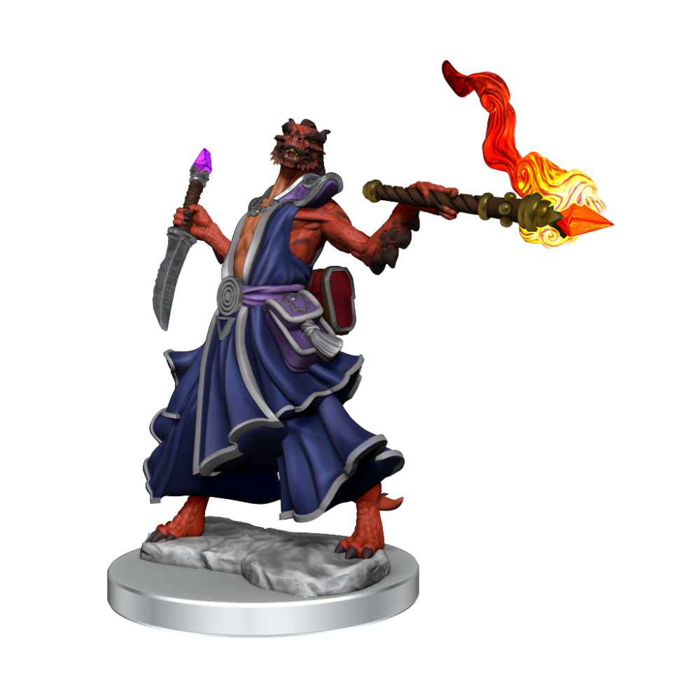 DUNGEONS AND DRAGONS FRAMEWORKS DRAGONBORN SORCERER FEMALE MODEL KIT MINIATURE FIGURE WIZKIDS