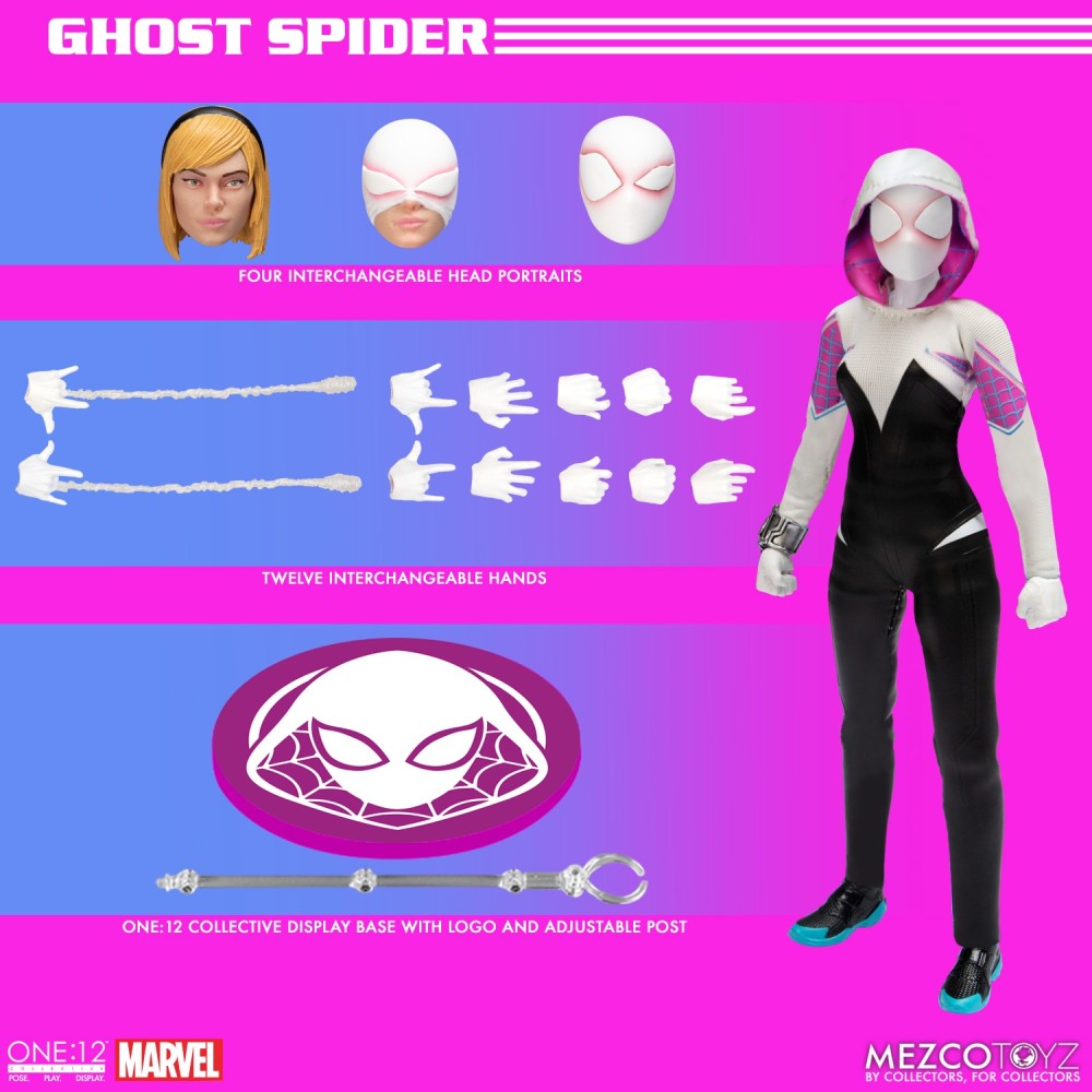 SPIDER-MAN GHOST SPIDER ONE:12 COLLECTIVE ACTION FIGURE MEZCO TOYS