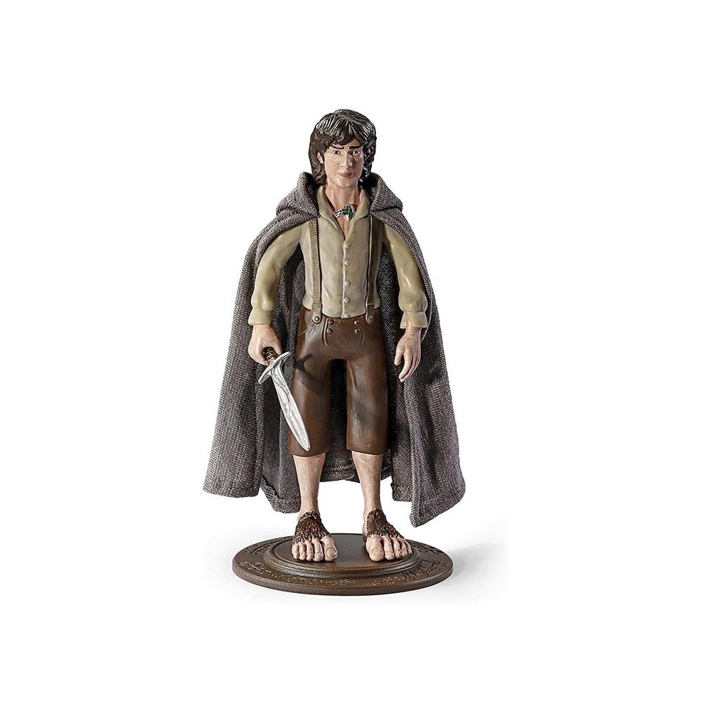 NOBLE COLLECTIONS THE LORD OF THE RINGS FRODO BAGGINS BENDYFIGS ACTION FIGURE