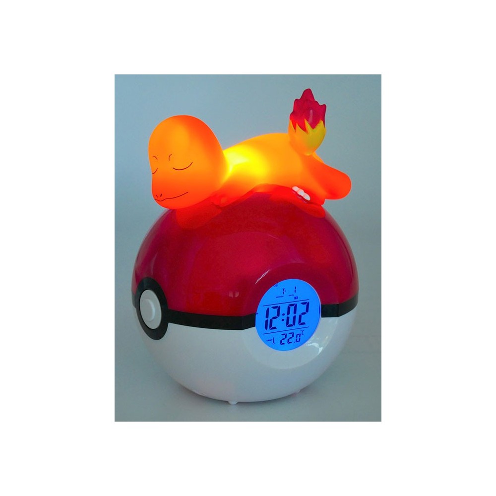 POKEMON CHARMANDER AND POKEBALL LIGHT UP ALARM CLOCK SVEGLIA TEKNOFUN