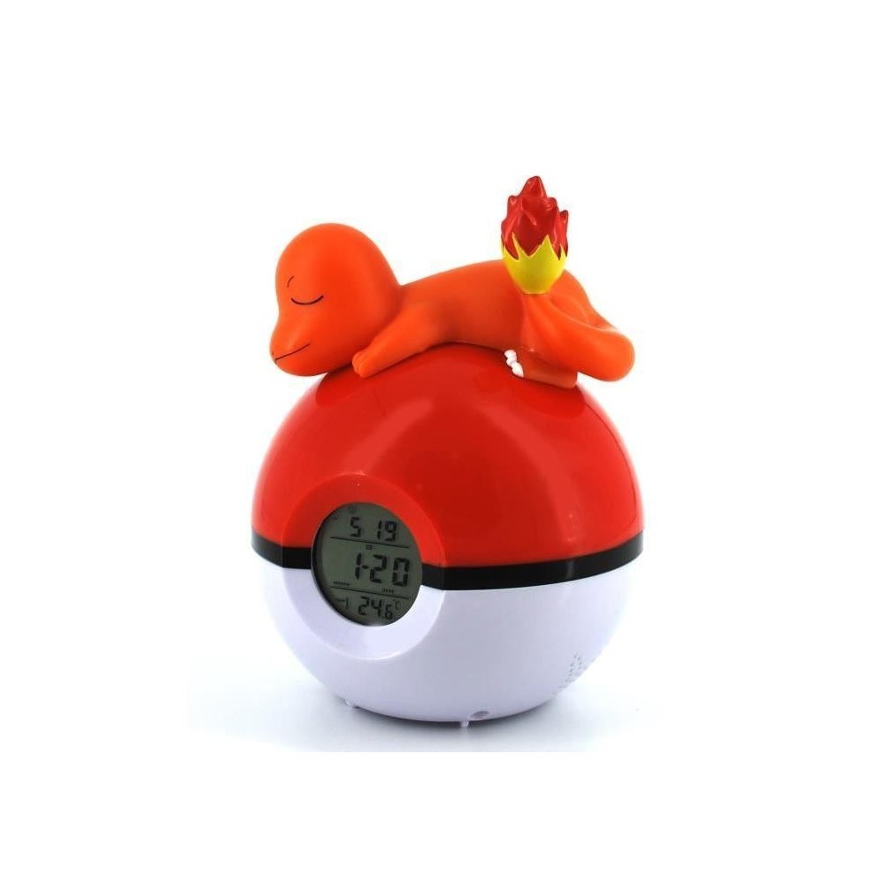 POKEMON CHARMANDER AND POKEBALL LIGHT UP ALARM CLOCK SVEGLIA TEKNOFUN