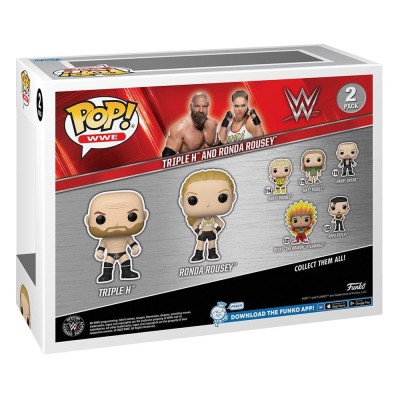 FUNKO POP! WWE TRIPLE H AND RONDA ROUSEY BOBBLE HEAD KNOCKER FIGURE FUNKO