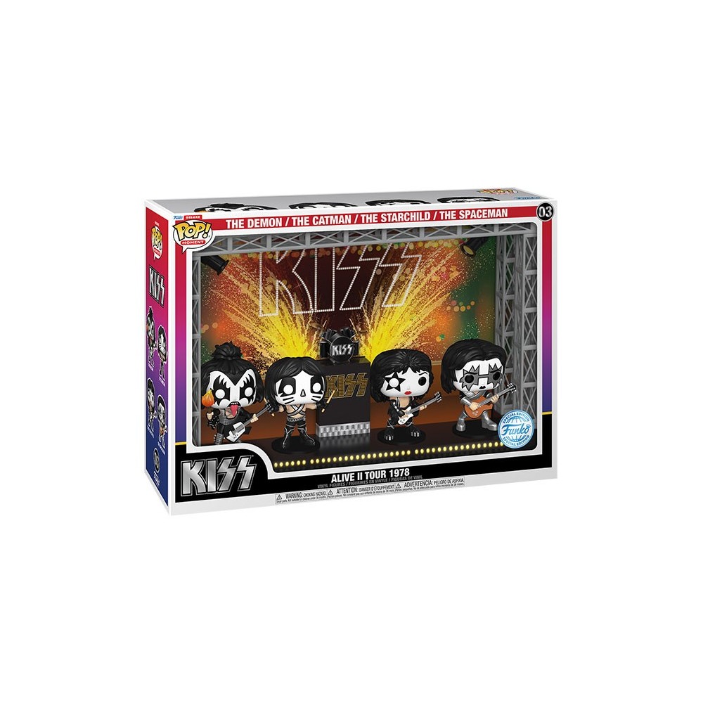 FUNKO POP! MOMENT KISS ALIVE II TOUR 1978 DELUXE 4-PACK BOBBLE HEAD KNOCKER FIGURE FUNKO