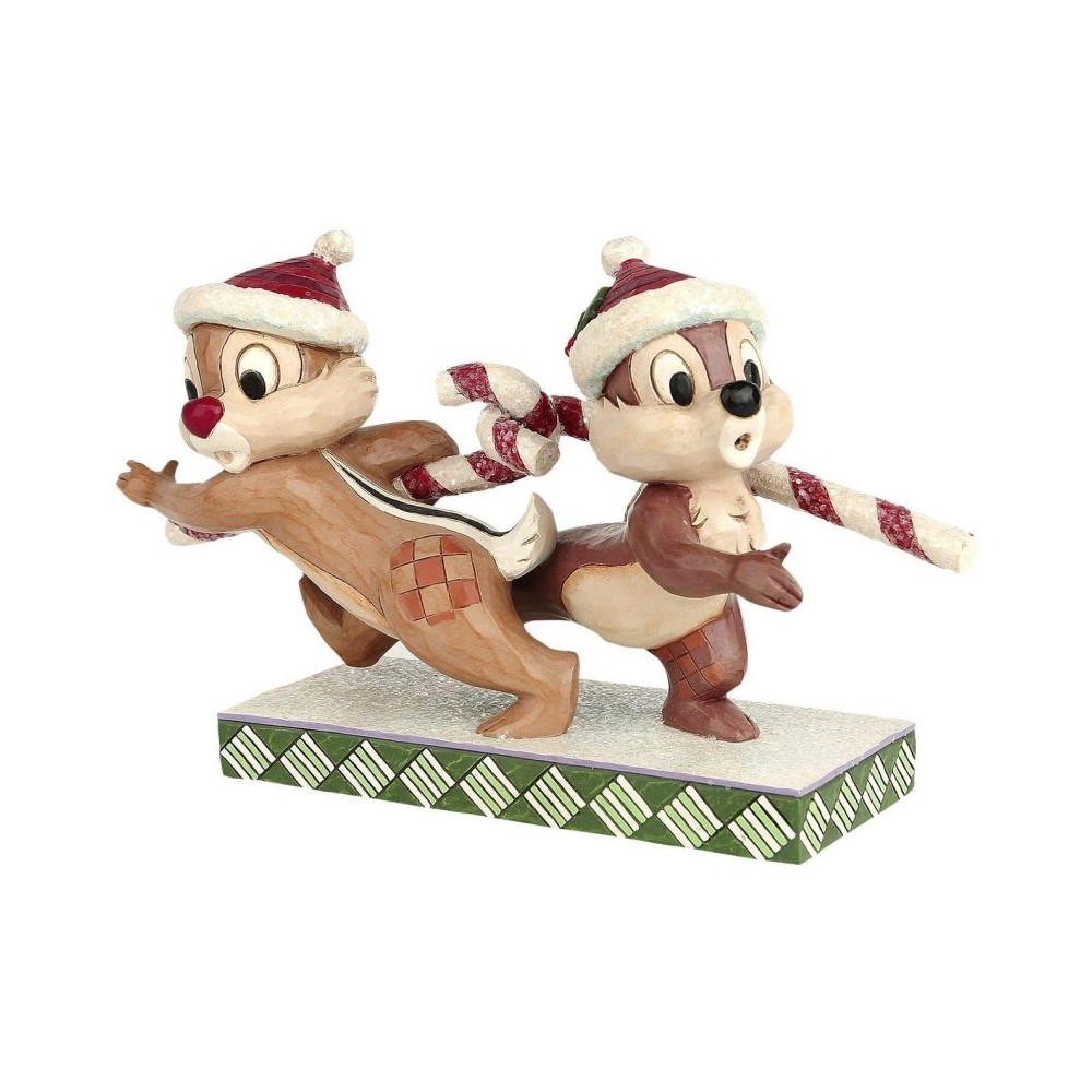 ENESCO CHIP AND DALE CANDI CANE CAPER STATUE FIGURE