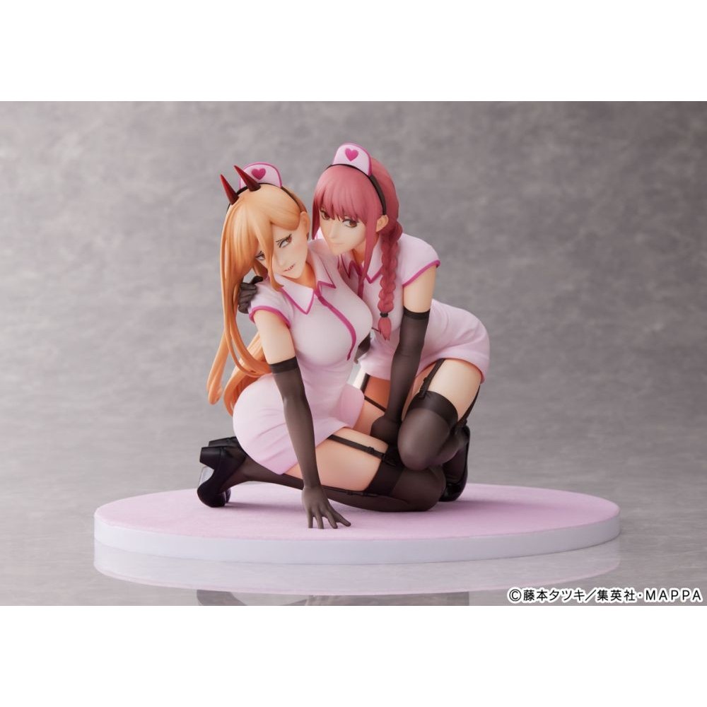 FURYU CHAINSAW MAN POWER AND MAKIMA NURSE 1/7 STATUE FIGURE