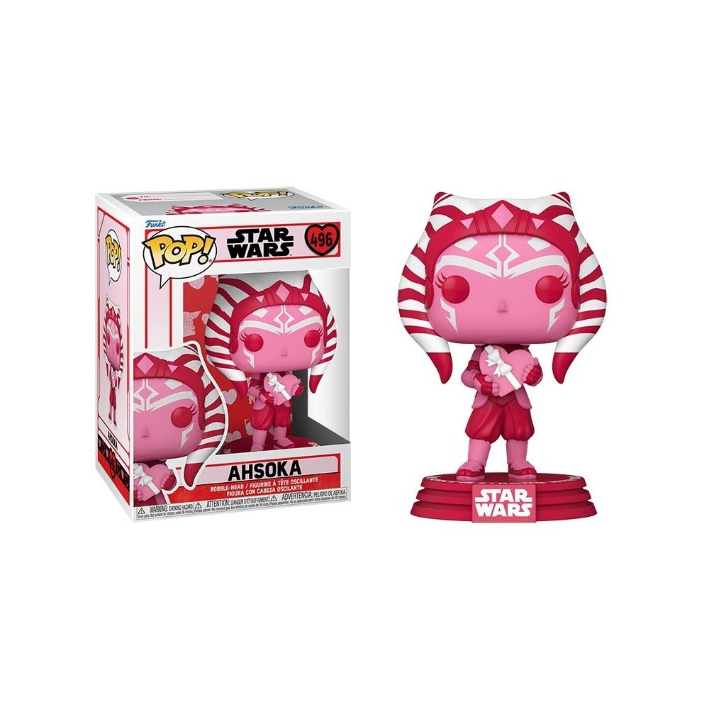FUNKO FUNKO POP! STAR WARS VALENTINE AHSOKA BOBBLE HEAD KNOCKER FIGURE