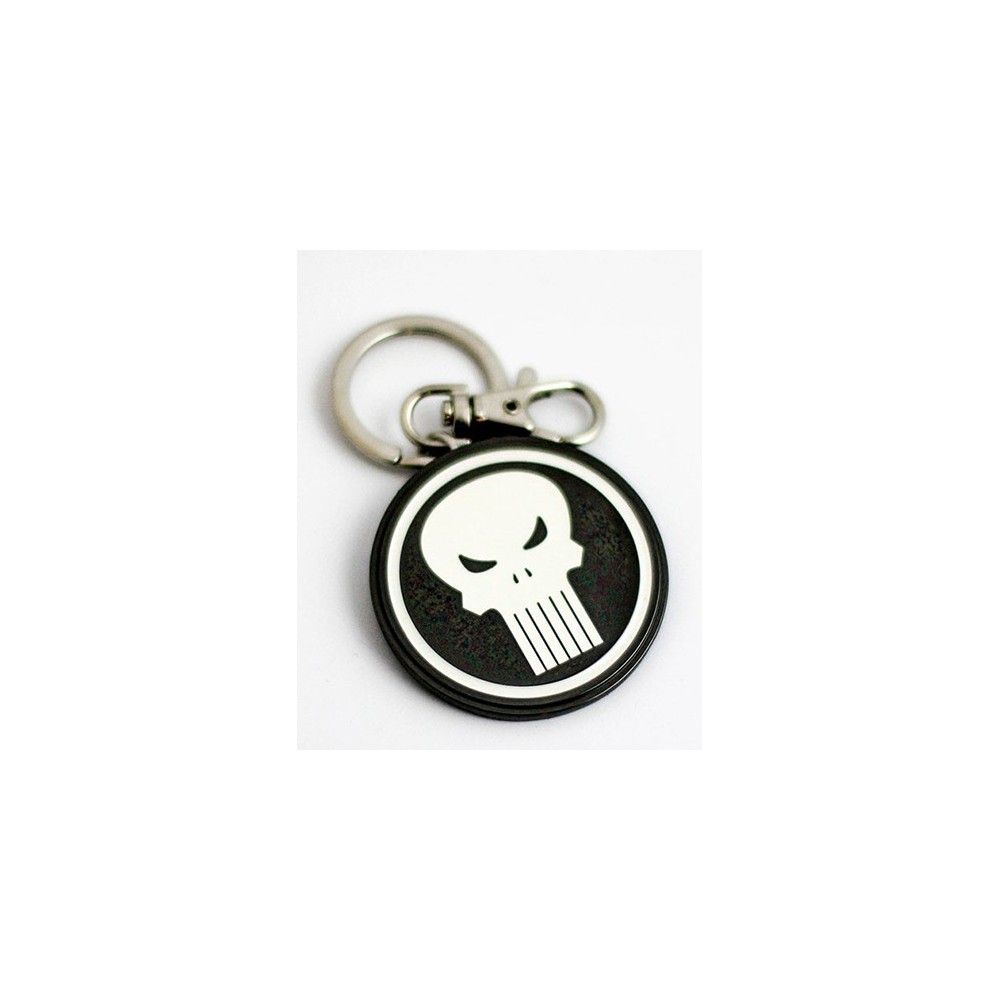 MARVEL THE PUNISHER LOGO METAL KEYRING KEYCHAIN PORTACHIAVI SEMIC