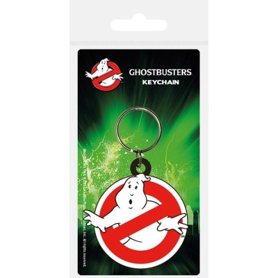 GHOSTBUSTERS LOGO RUBBER KEYCHAIN PORTACHIAVI IN GOMMA PYRAMID INTERNATIONAL