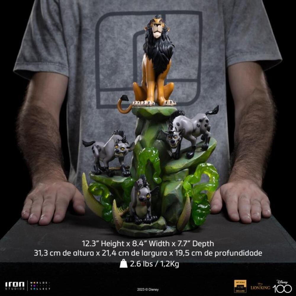 IRON STUDIOS DISNEY THE LION KING SCAR ART SCALE DELUXE 1/10 STATUE FIGURE