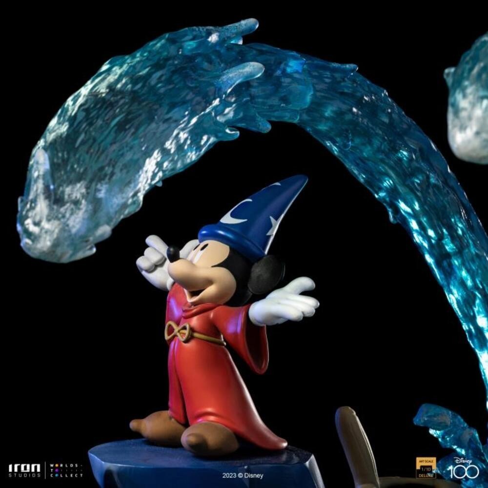 IRON STUDIOS DISNEY FANTASIA MICKEY MOUSE THE SORCERER'S APPRENTICE ART SCALE DELUXE 1/10 STATUE FIGURE