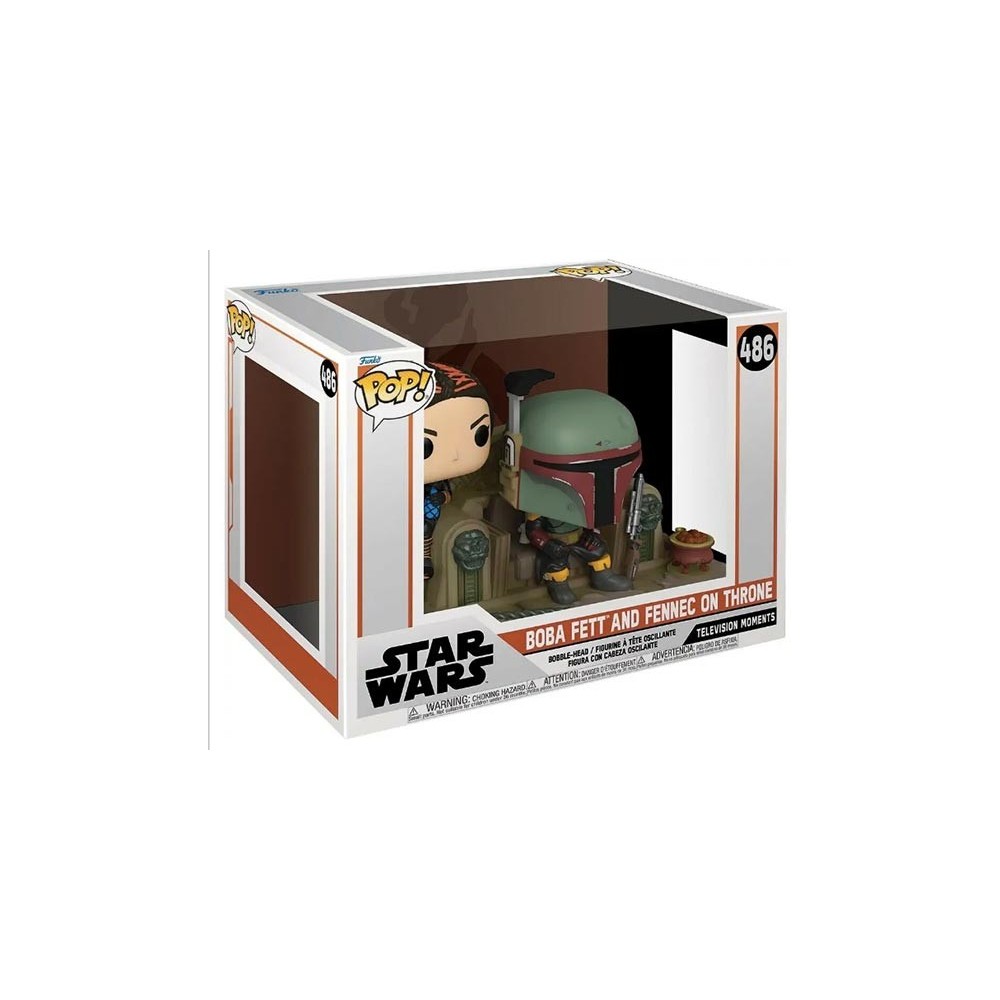 FUNKO STAR WARS POP! MOMENTS BOBA FETT AND FENNEC ON THRONE VINYL BOBBLE-HEAD FIGURE DIORAMA