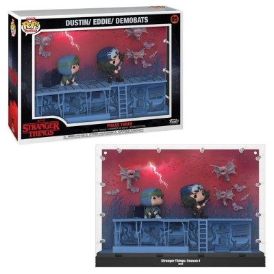 FUNKO STRANGER THINGS POP! MOMENT PHASE THREE DUSTIN EDDIE DEMOBATS VINYL BOBBLE-HEAD FIGURE DIORAMA