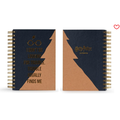 PYRAMID INTERNATIONAL HARRY POTTER TROUBLE USUALLY FINDS ME A5 WIRED NOTEBOOK