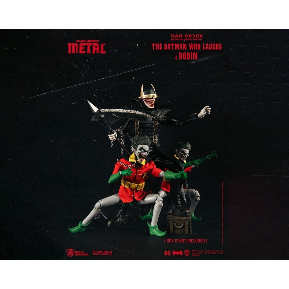DARK NIGHTS METAL THE BATMAN WHO LAUGHS AND ROBIN DAH-063DX ACTION FIGURES BEAST KINGDOM
