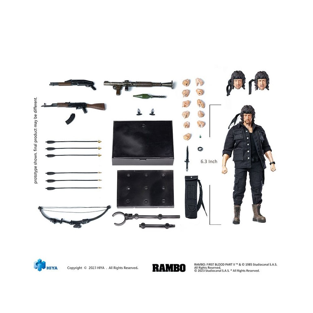 FIRST BLOOD PART II SUPER EXQUISITE JOHN RAMBO ACTION FIGURE HIYA TOYS