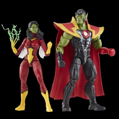 HASBRO MARVEL LEGENDS SKRULL QUEEN AND SUPER-SKRULL ACTION FIGURE