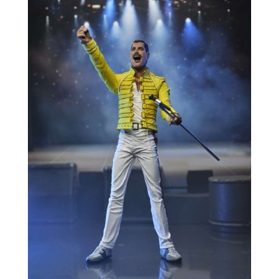 NECA QUEEN FREDDIE MERCURY YELLOW JACKET ACTION FIGURE
