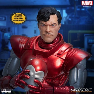 MEZCO TOYS IRON MAN SILVER CENTURION ONE:12 COLLECTIVE ACTION FIGURE