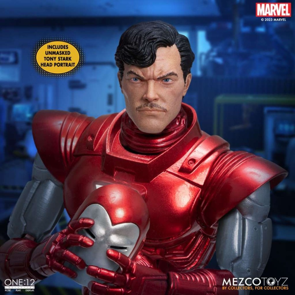 MEZCO TOYS IRON MAN SILVER CENTURION ONE:12 COLLECTIVE ACTION FIGURE