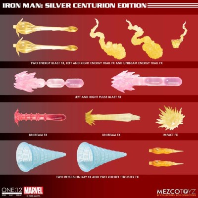 MEZCO TOYS IRON MAN SILVER CENTURION ONE:12 COLLECTIVE ACTION FIGURE