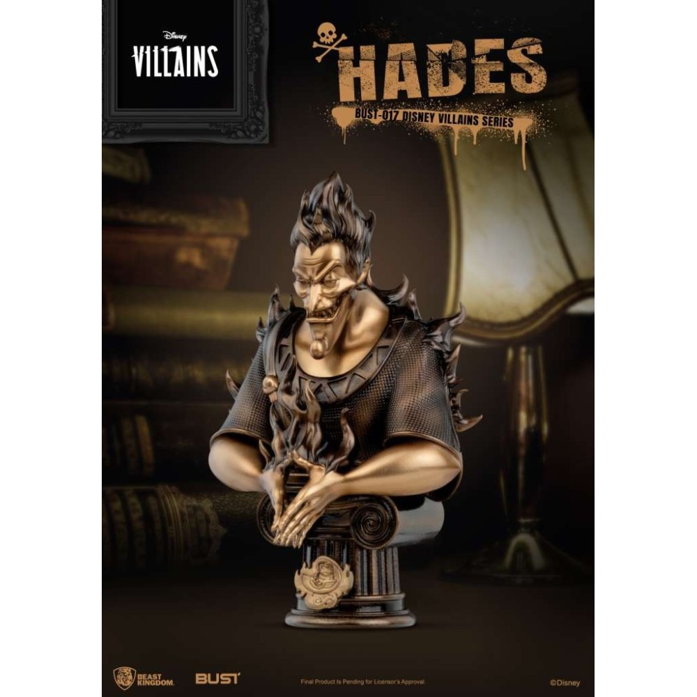 BEAST KINGDOM DISNEY VILLAINS HADES BUST STATUE FIGURE
