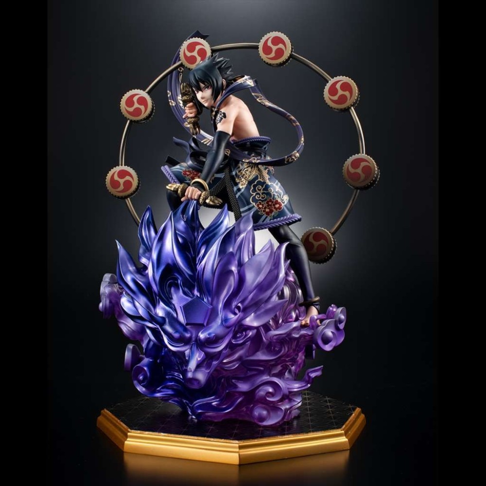 NARUTO SHIPPUDEN SASUKE THUNDER GOD GEM STATUA FIGURE MEGAHOUSE