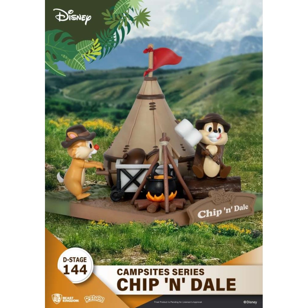 BEAST KINGDOM D-STAGE CAMPSITES SERIES CHIP 'N' DALE STATUE FIGURE DIORAMA
