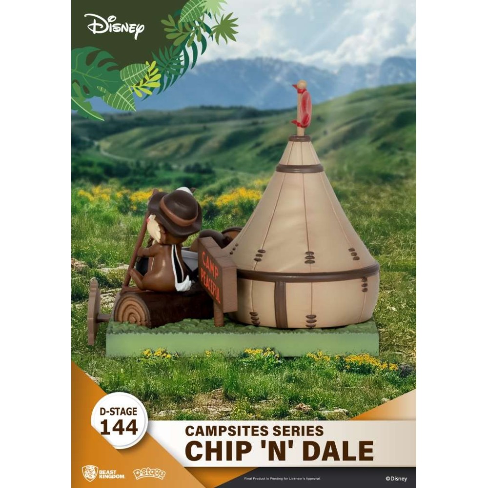 BEAST KINGDOM D-STAGE CAMPSITES SERIES CHIP 'N' DALE STATUE FIGURE DIORAMA