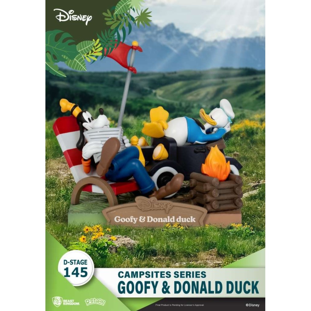 D-STAGE CAMPSITES SERIES GOOFY AND DONALD DUCK STATUA FIGURE DIORAMA BEAST KINGDOM