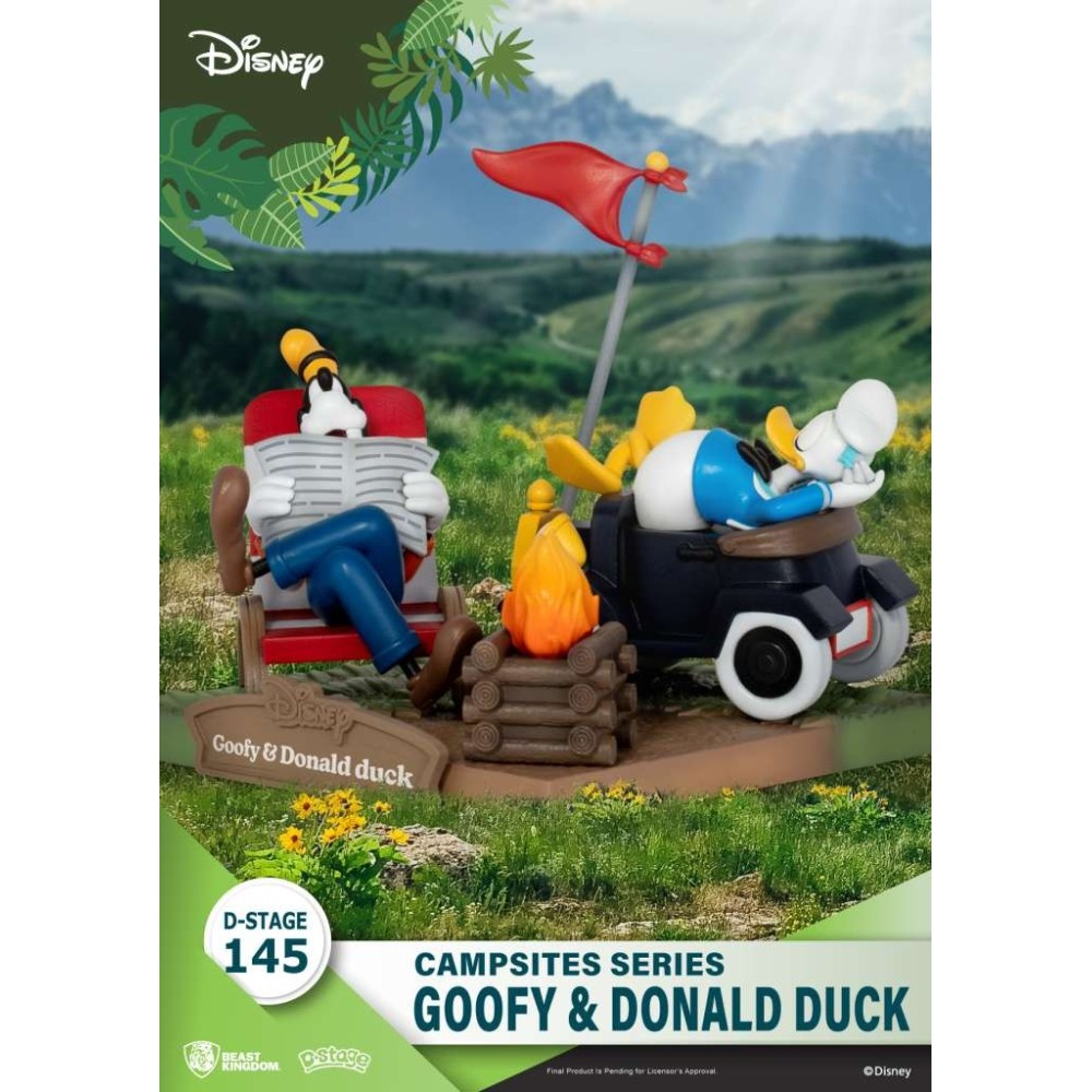BEAST KINGDOM D-STAGE CAMPSITES SERIES GOOFY AND DONALD DUCK STATUE FIGURE DIORAMA