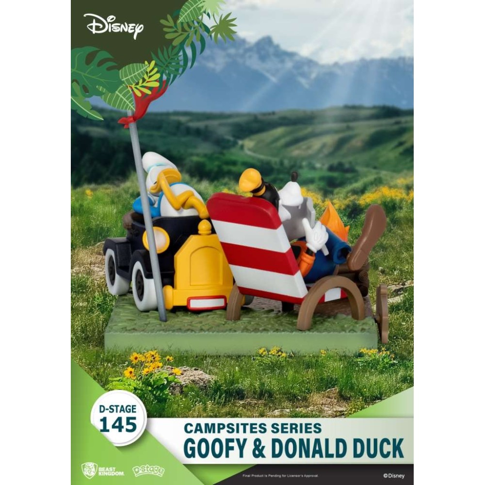 BEAST KINGDOM D-STAGE CAMPSITES SERIES GOOFY AND DONALD DUCK STATUE FIGURE DIORAMA