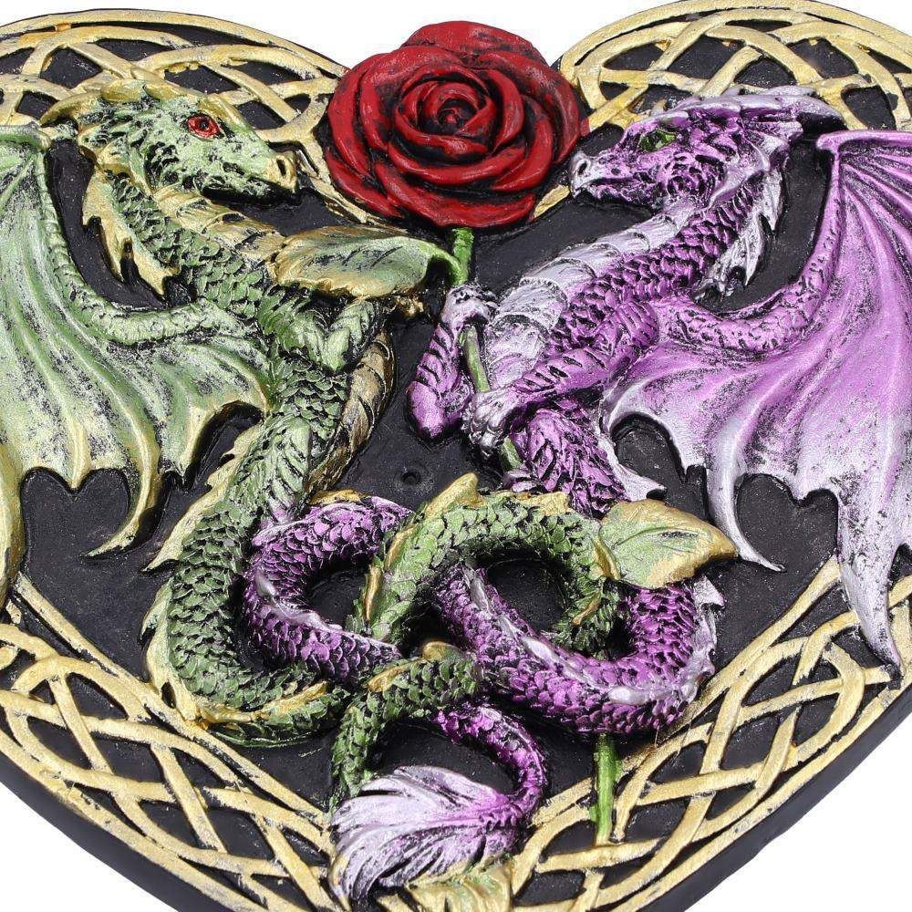DRAGON LOVE HEART BRUCIAINCENSO INCENSE BURNER NEMESIS NOW