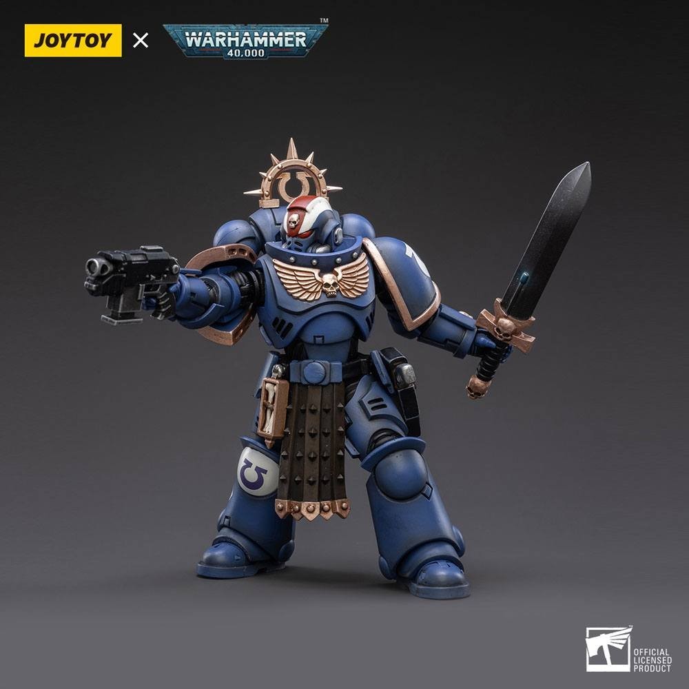 WARHAMMER 40000 ULTRAMARINES PRIMARIS LIEUTENANT AMULIUS ACTION FIGURE JOY TOY (CN)