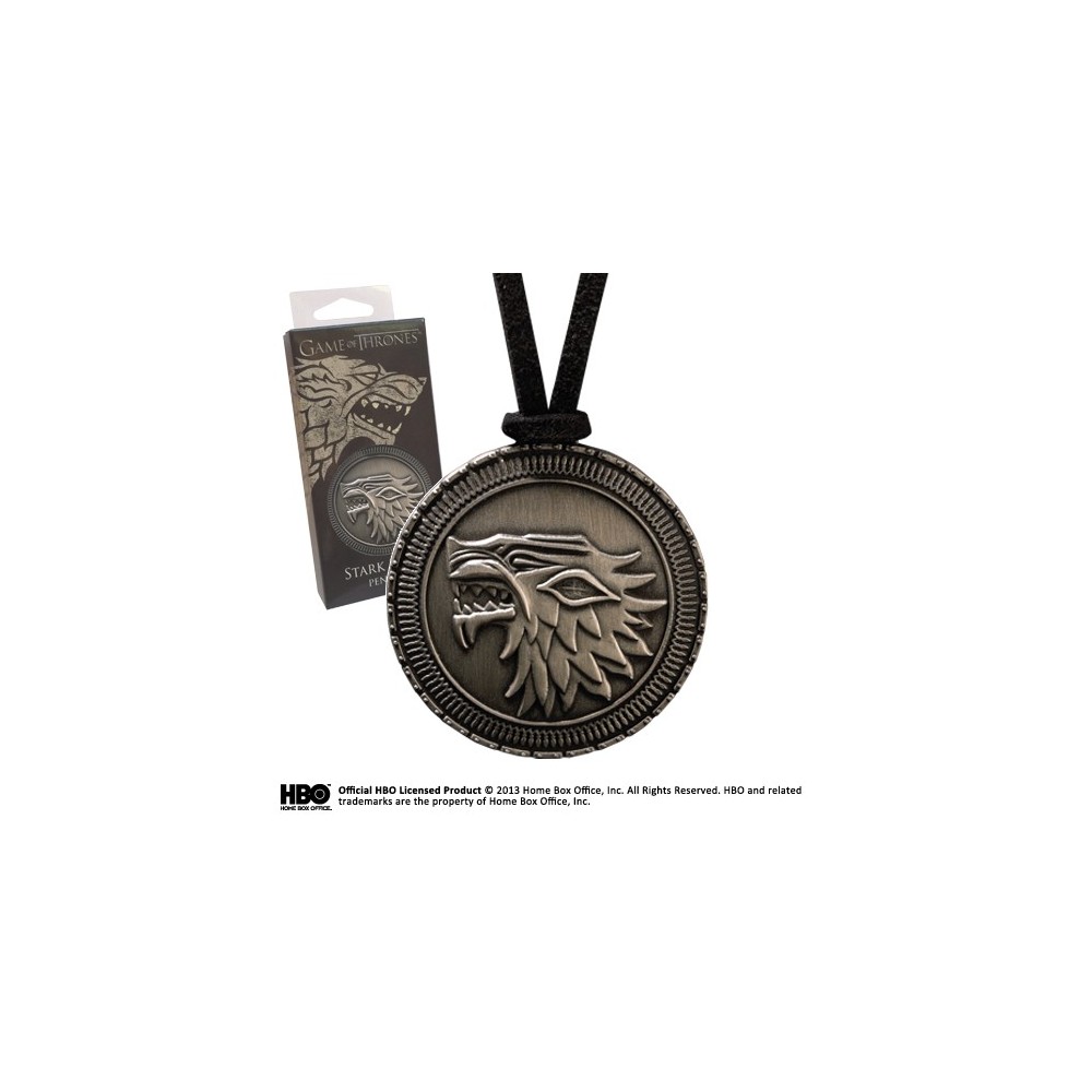 GAME OF THRONES STARK SHIELD PENDANT REPLICA CIONDOLO NOBLE COLLECTIONS